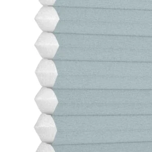 Dubbelplissé blågrå 75309