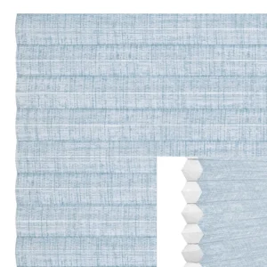 Dubbel plisséväv Ljusblå melerad MTYM2633