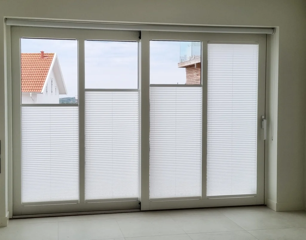 Plissé16mm i skjutdörr