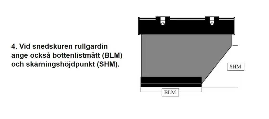 Cabinscreen mätanvisning, lutande fönster