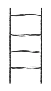 Stegsnören och reglagelina i black