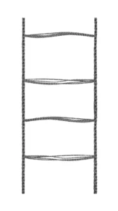 Stegsnören och reglagelina i grey