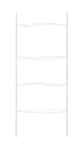 Stegsnören och reglagelina i white